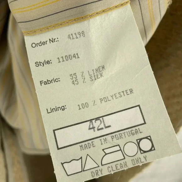 The Territory Ahead Linen Silk Blazer Mens 42L textured 0973 - Picture 3 of 11